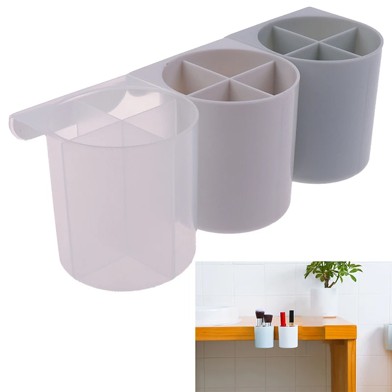 Stick On Desktop Stationery Pencil Holder Pen Case Adhesive Organizer Container Storage for Office Decor | Канцтовары для офиса и