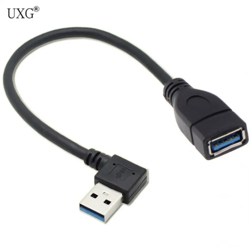 Прямоугольный Удлинительный Кабель USB 3 0 типа А папа к тип мама 20 см 5 Гбит/с 90