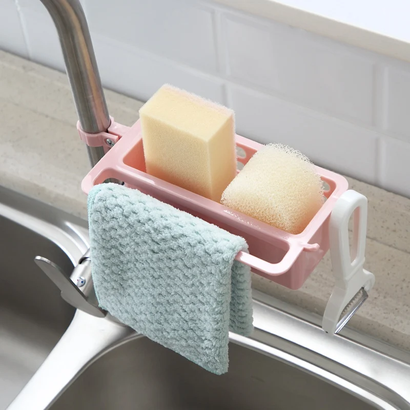 

Faucet Drain Rack Sink Storage Organizer Plastic Free Punching Water Drain Rack Home Storage Tool
