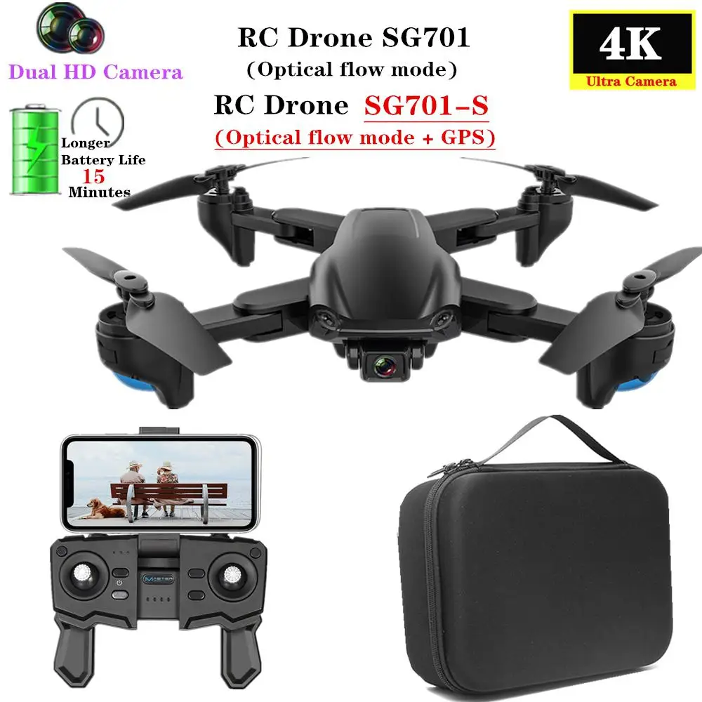 HobbyLane SG701 S GPS беспилотные летательные аппараты с 5G WI FI FPV 4K Двухъядерный Intel HD