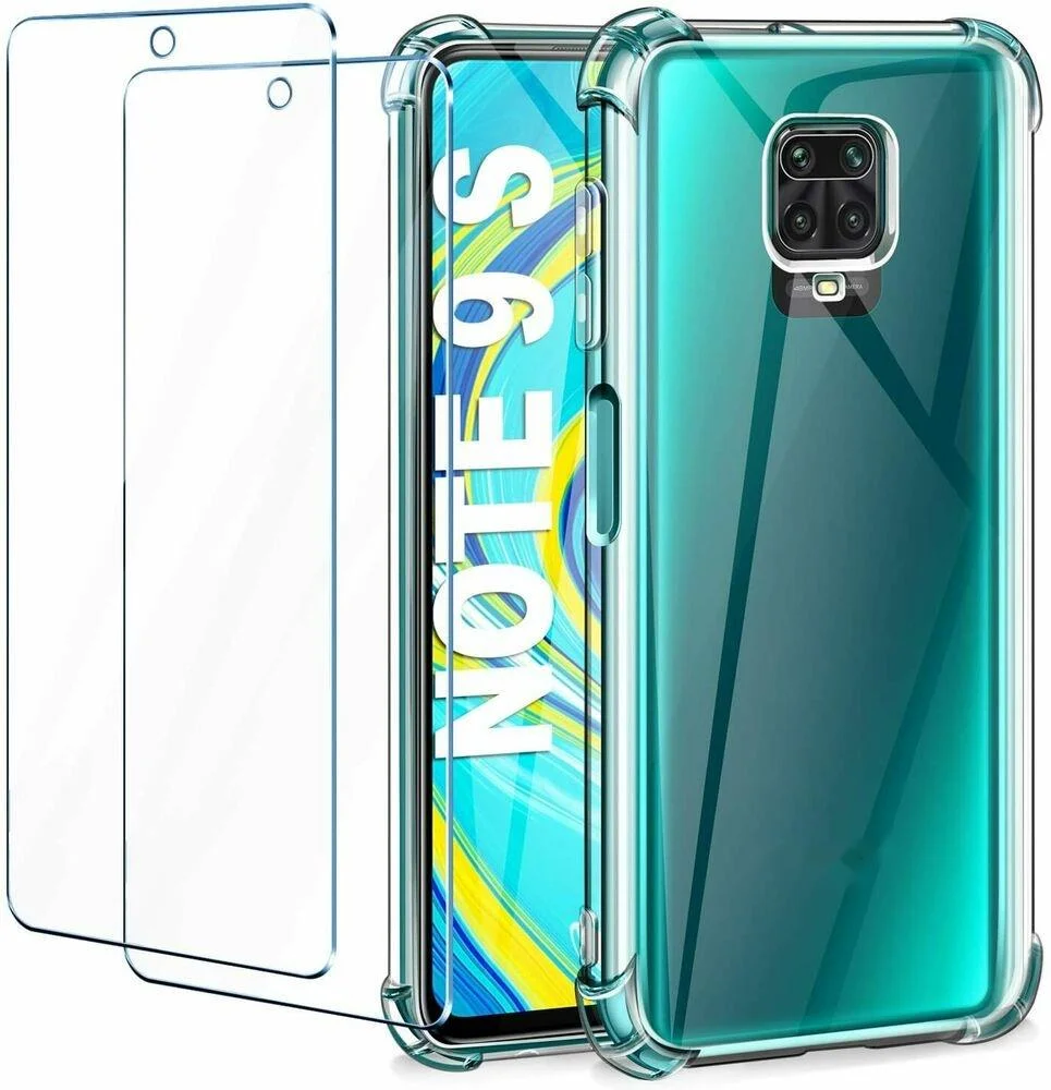 

Cover Coque Antichoc + Verre Tremp For Redmi Poco F2 Pro Note 8T Note 9 Pro 8A 9A