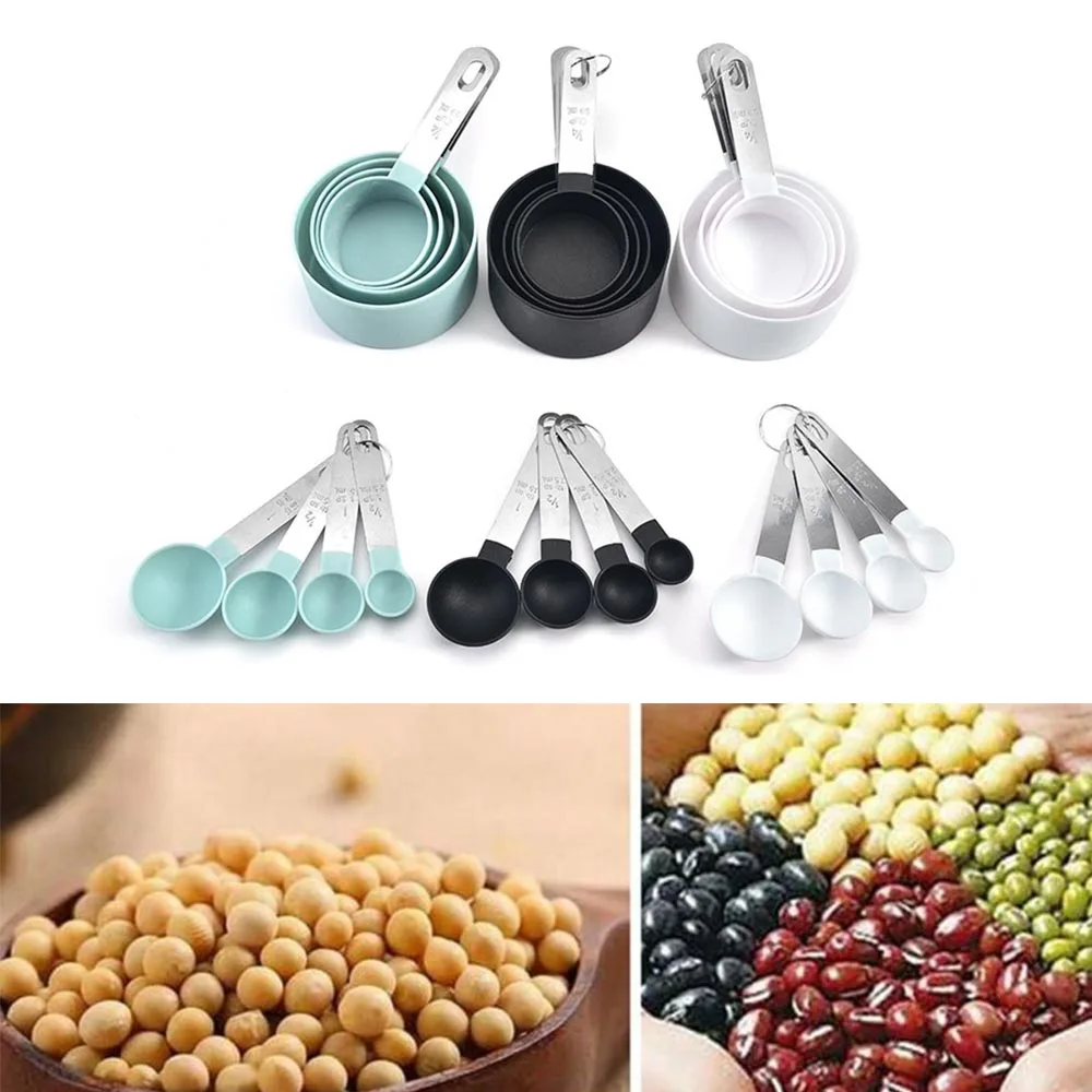 

4pcs Stainless Steel Measuring Cups Spoons Kitchen Baking Cooking Tools Set