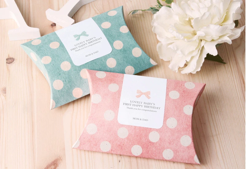 Коробки для подушек коробки в горошек свадебных сувениров 30 шт./лот | Дом и сад