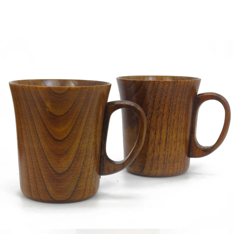 

Handmade Feature With Handle Solid Wood Jujube Cups Made of Water Tableware Beer Coffee Mug Bar Restaurant Creative Wooden Mugs