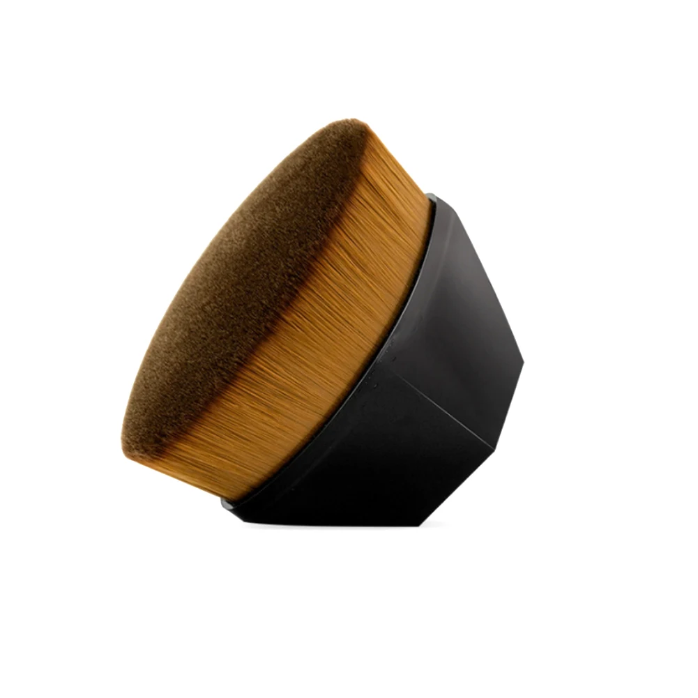 

2Pcs Makeup Brush Flat Top Hexagon Face Blush Liquid Powder Foundation Brush For Blending Liquid Powder Cosmetics Brush Black