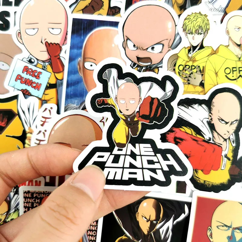 50 шт./упак. Аниме ONE PUNCH-MAN водостойкие наклейки для стены ноутбука багаж скейтборд телефонные игрушки наклейки