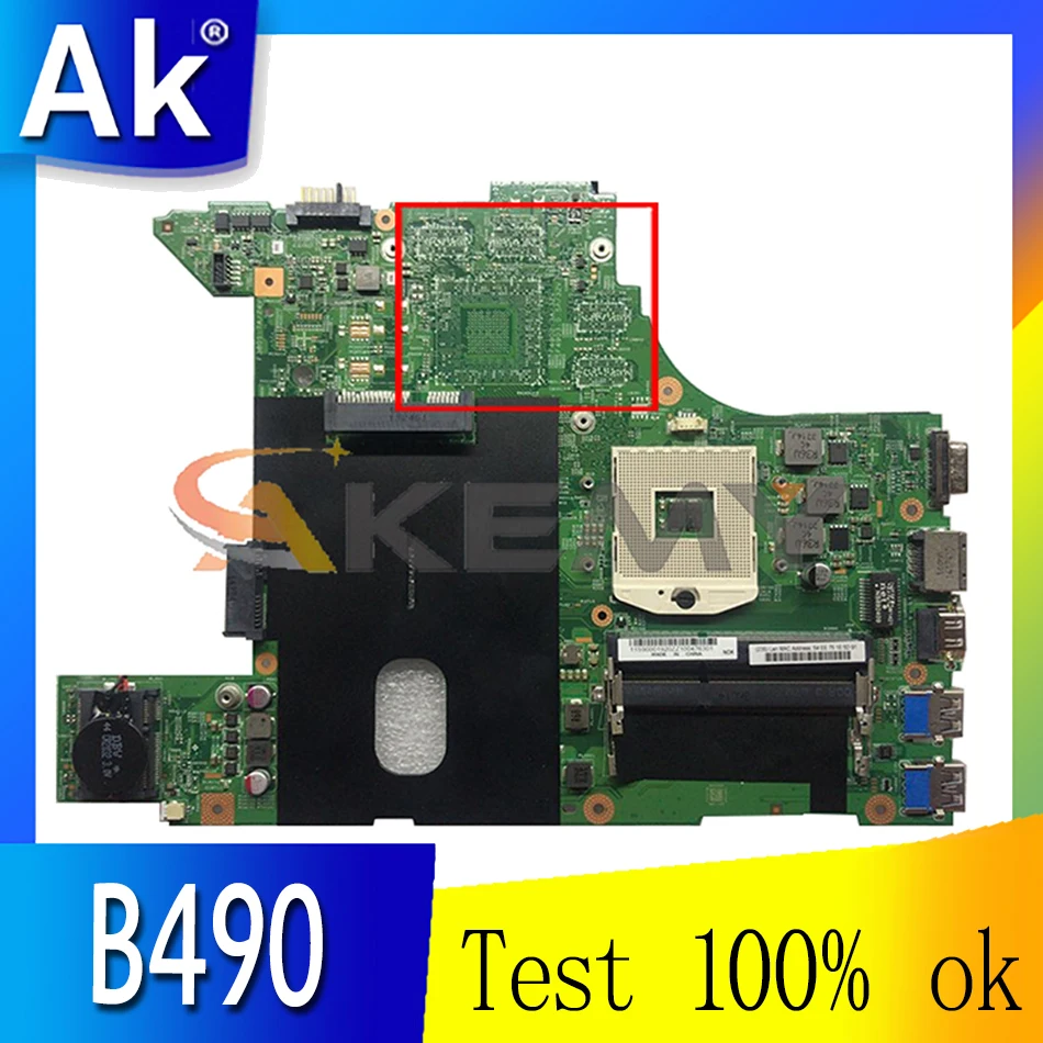 

Akemy For Lenovo B490 M490 V490 B480 V480 B4306 48.4TD06.01M Laptop Motherboard HM76 DDR3 100% Test OK