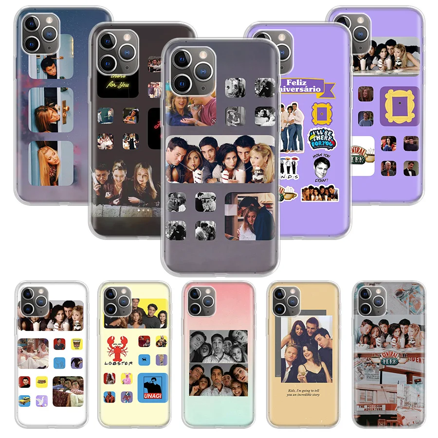 

Friends TV Show Case Coque For iPhone 11 12 Pro Max 13 Mini XR X XS Max 7 8 6 6S Plus Soft Clear Cover Funda Capa