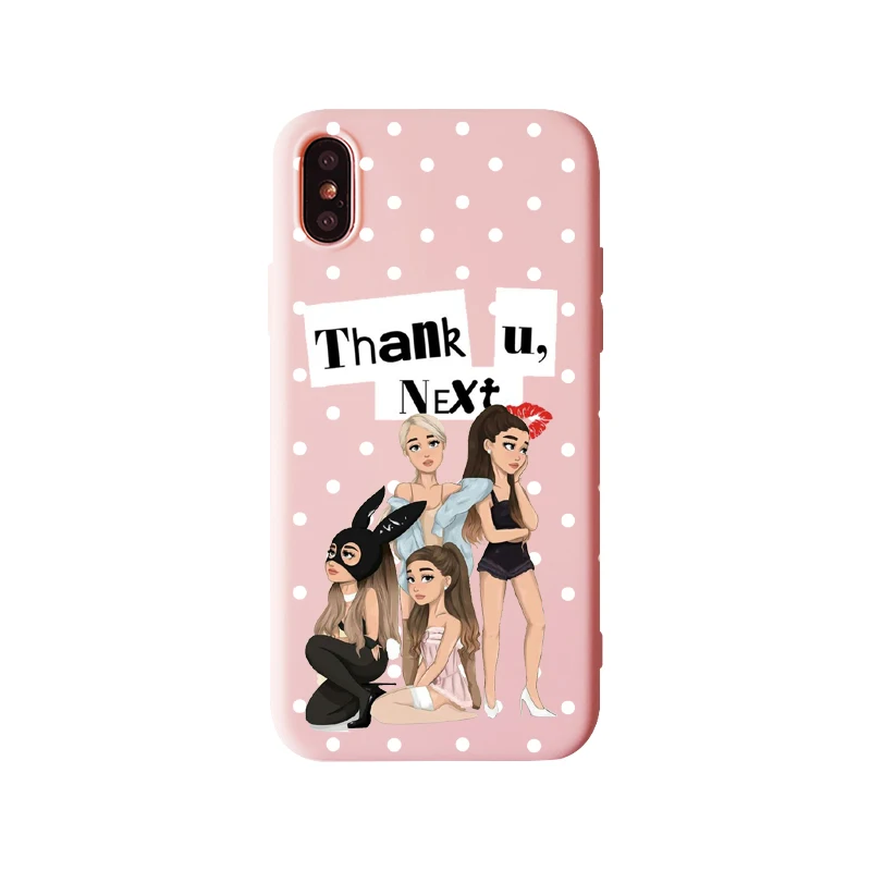 Ariana Grande God-женский розовый чехол для телефона iPhone XR XS Max 8 7 6s 6 Plus God-женский черный мягкий силиконовый розовый чехол - Цвет: TPU