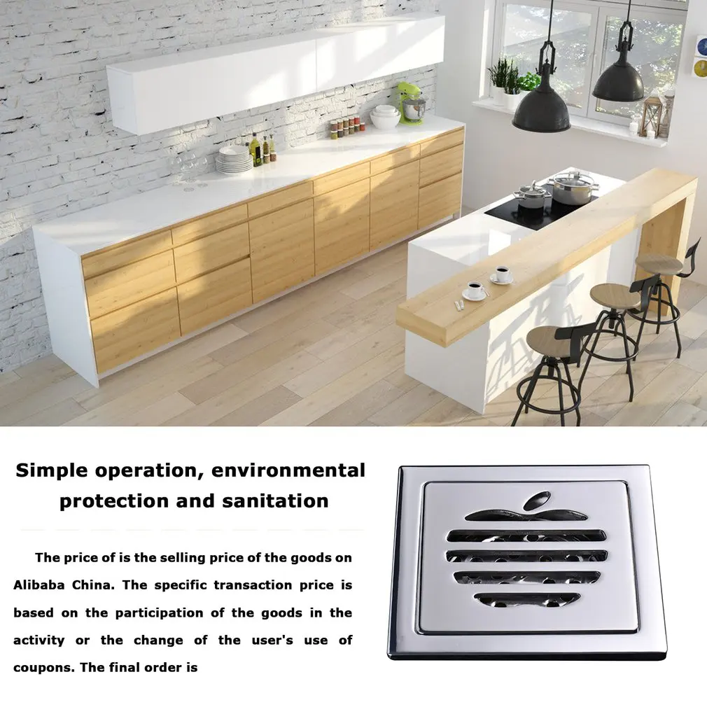 Deodorant Floor Drain Kitchen Sink Filter Dishwashing Basin Stainless Steel Sewer Cover | Обустройство дома