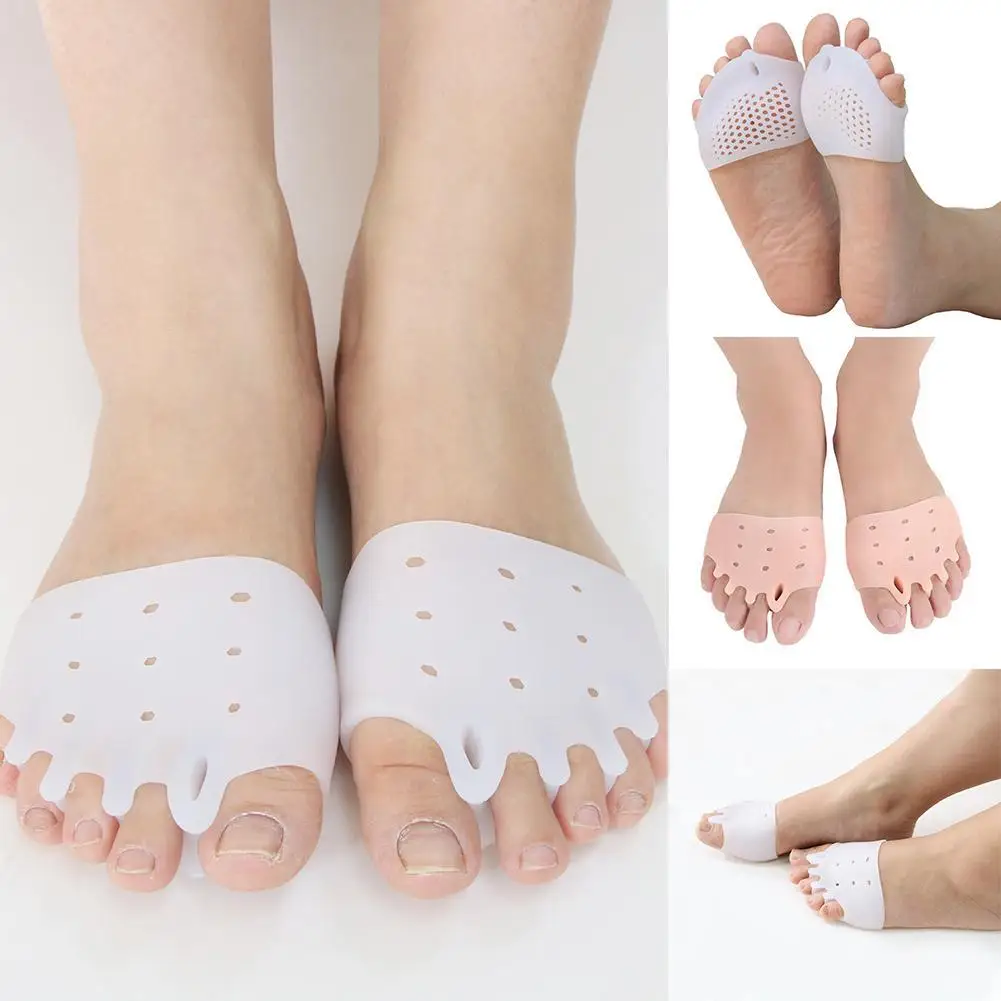 

5 Holes Silicone Pedicure Foot Care Fixed Toe Separator Overlapping Correction Legs Hallux Valgus Protector Toe Finger A1B7