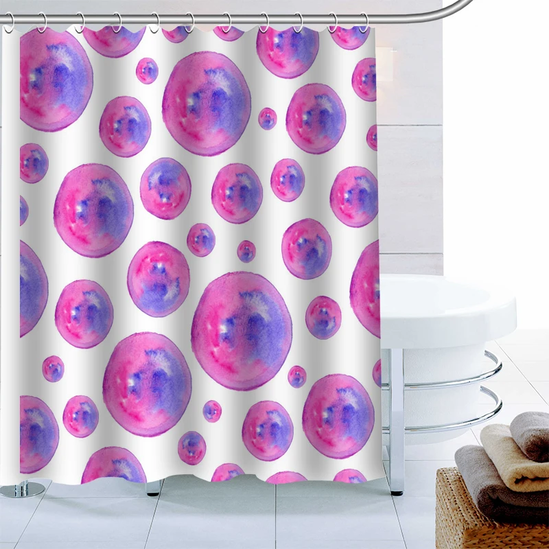 Простая Европейская водная занавеска для душа разных цветов 12 крючков ткань из