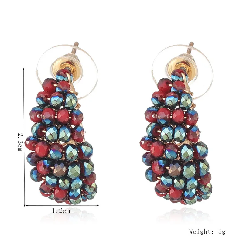 Trend simple retro style bohemian crystal earrings DIY women's clothes decoration statement fashion jewelry | Украшения и