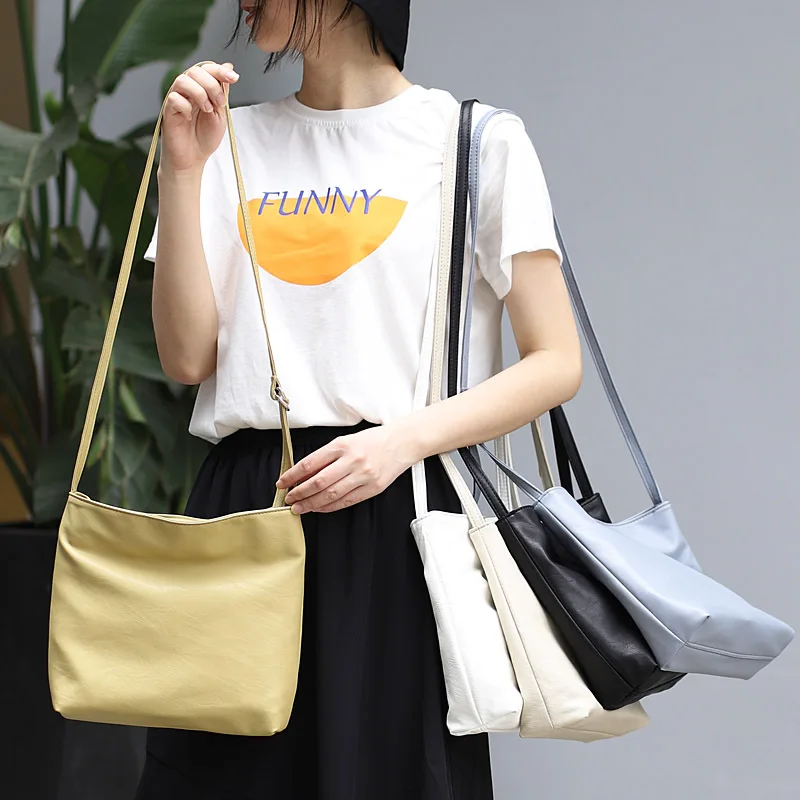 Сумка мессенджер тканевая женская Простой повседневный саквояж ручной работы