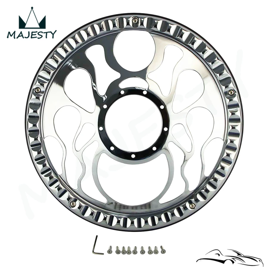 14 &quot9-болтовое хромированное алюминиевое половинчатое рулевое колесо + Звуковая