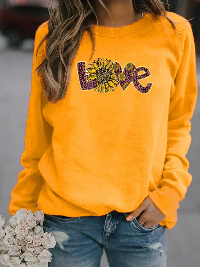 

Women Hoodie Leopard Love Letter Printed Hoodies Women Fleece Long Sleeve O Neck Loose Sweatshirt Girls Pullovers Autumn Winter