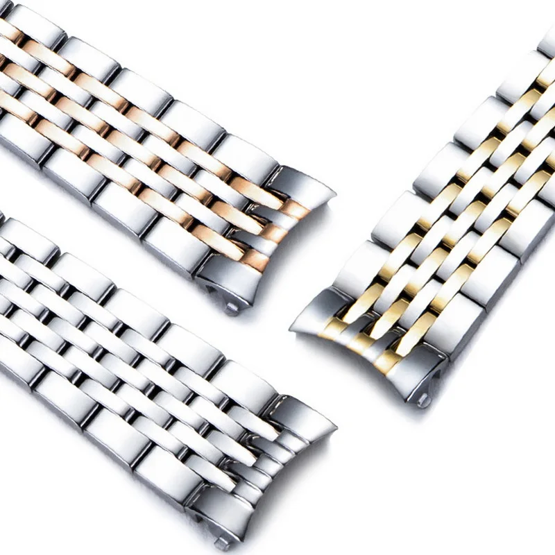 19mm Stainless Steel Watch band For Tissot 1853 Le Locle T41 male Watch Strap Bracelet female T006 Watchband Curved End