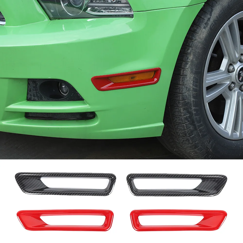 

Front Wheel Eyebrow Small Light Lamp Ring Cover Trim Fit for Ford Mustang 2010-2014 ABS Exterior Car Accessories