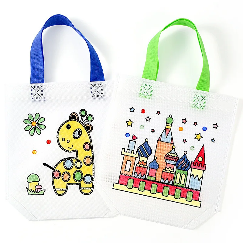 Сумка сделай сам из нетканого материала для защиты окружающей среды с граффити |