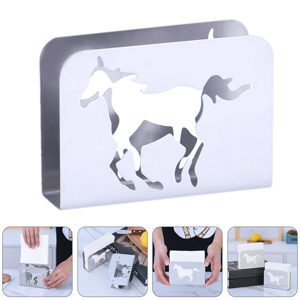 

1 Pc Stainless Steel Napkin Holder Practical Table Napkin Dispenser (Silver)
