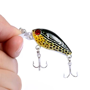 Рыболовная приманка, 1 шт., 4,5 см, 4 г, жесткая рукоятка дюйма, кренкбейт, тройные Крючки, трехмерные глаза, приманка, рыболовные снасти, воблеры, кренкбейт, гольяны