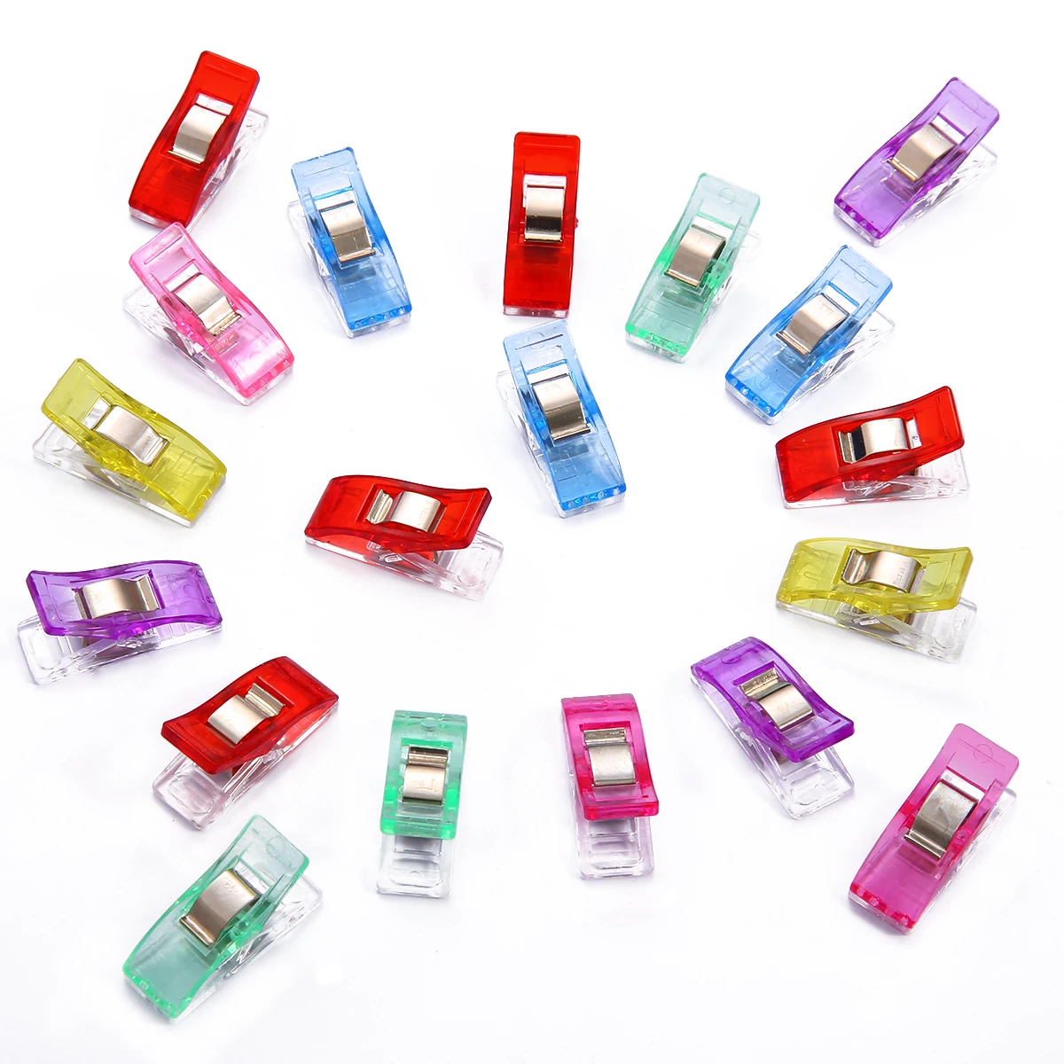 10/50pcs Job Foot Case Plastic Clips Quilting Craft Crocheting Knitting Safety Assorted Binding Paper Sewing Tools | Дом и сад