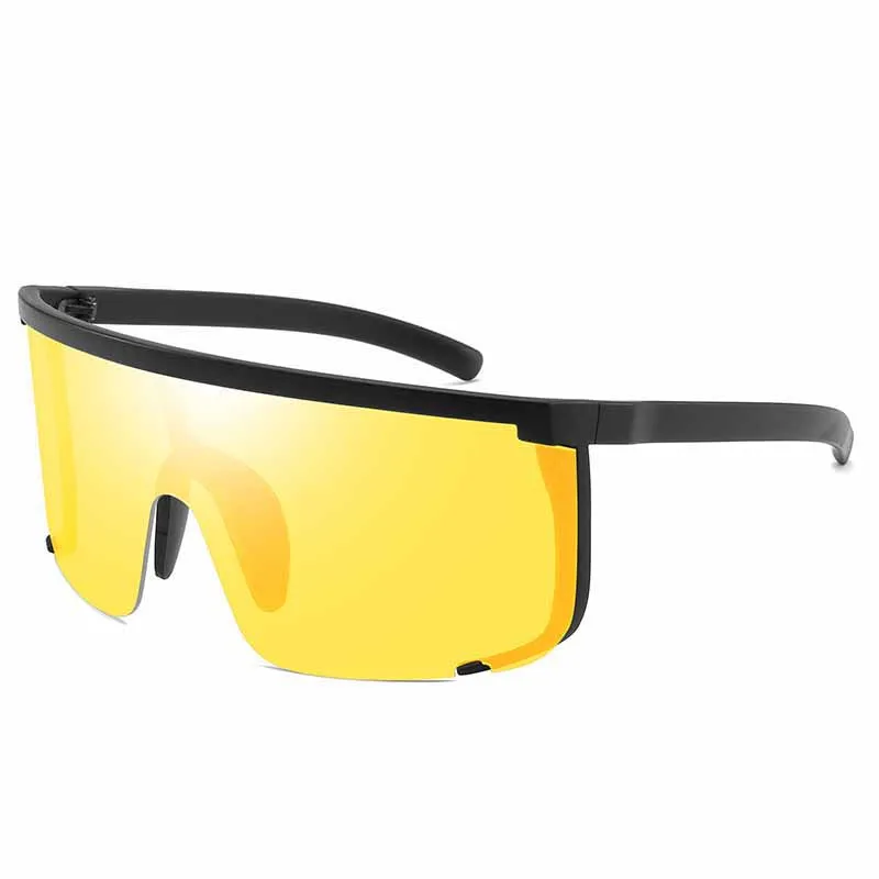 Новые мужские женские крупные солнцезащитные очки сиамские большие фирменный