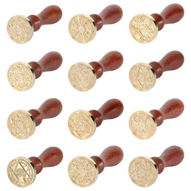 Ретро знаки зодиака восковый узор печать фото штамп огонь картина подарочные