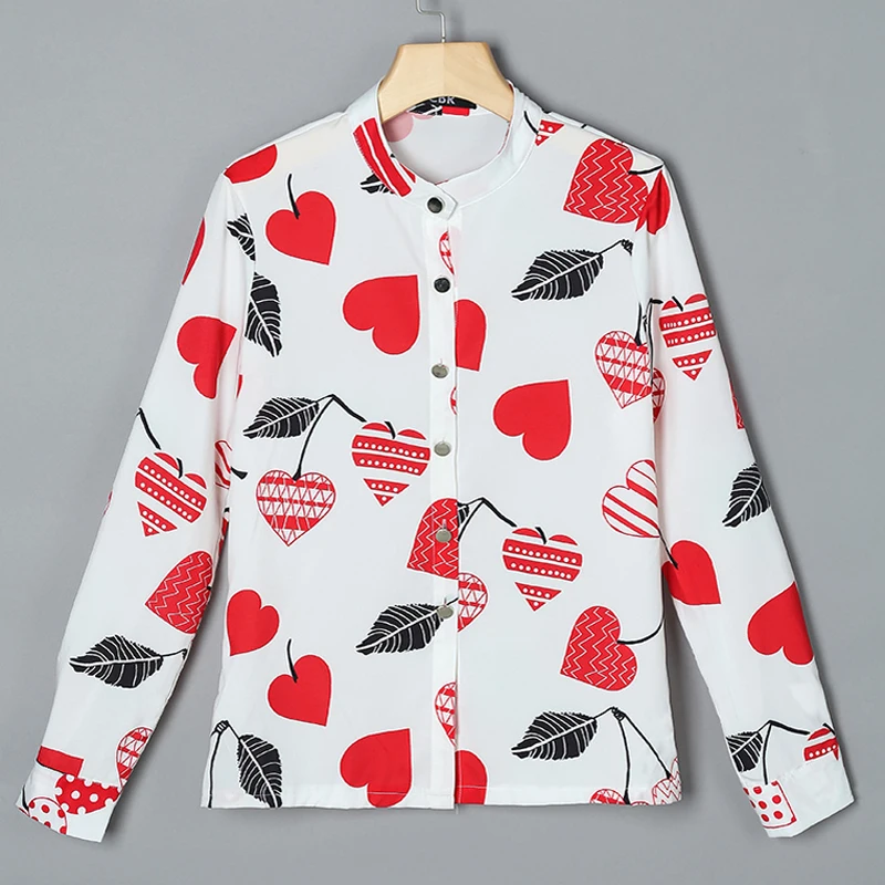 Женская Повседневная Блузка на пуговицах пуловер с длинным рукавом AM1480|Блузки| |