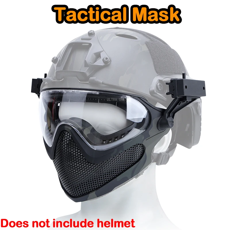 

Тактическая маска, маска для стрельбы, страйкбола, охоты, аксессуары для пейнтбола, Cs Wargame, маска для лица, ветрозащитная, боевая, Армейская, т...