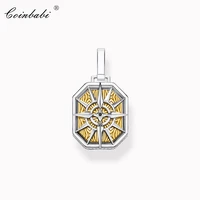 925 sterling silver life compass dog tag gold pendant fit necklace 2020 new fine jewelry nautical inspired gift for woman men