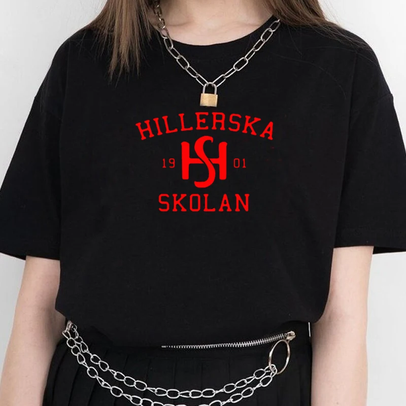 

Женские футболки Hillerska Skolan, хлопковая Футболка для ТВ-шоу Young Royals, футболка в уличном стиле Вильгельма и Симона, летние топы