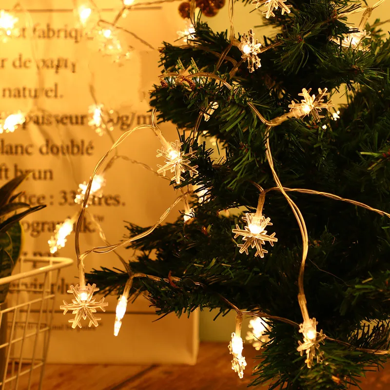 

Snowflake Christmas Lights LED Garland Christmas Ornaments New Year 2022 Merry Christmas Decorations for Home Natal Navidad 2021