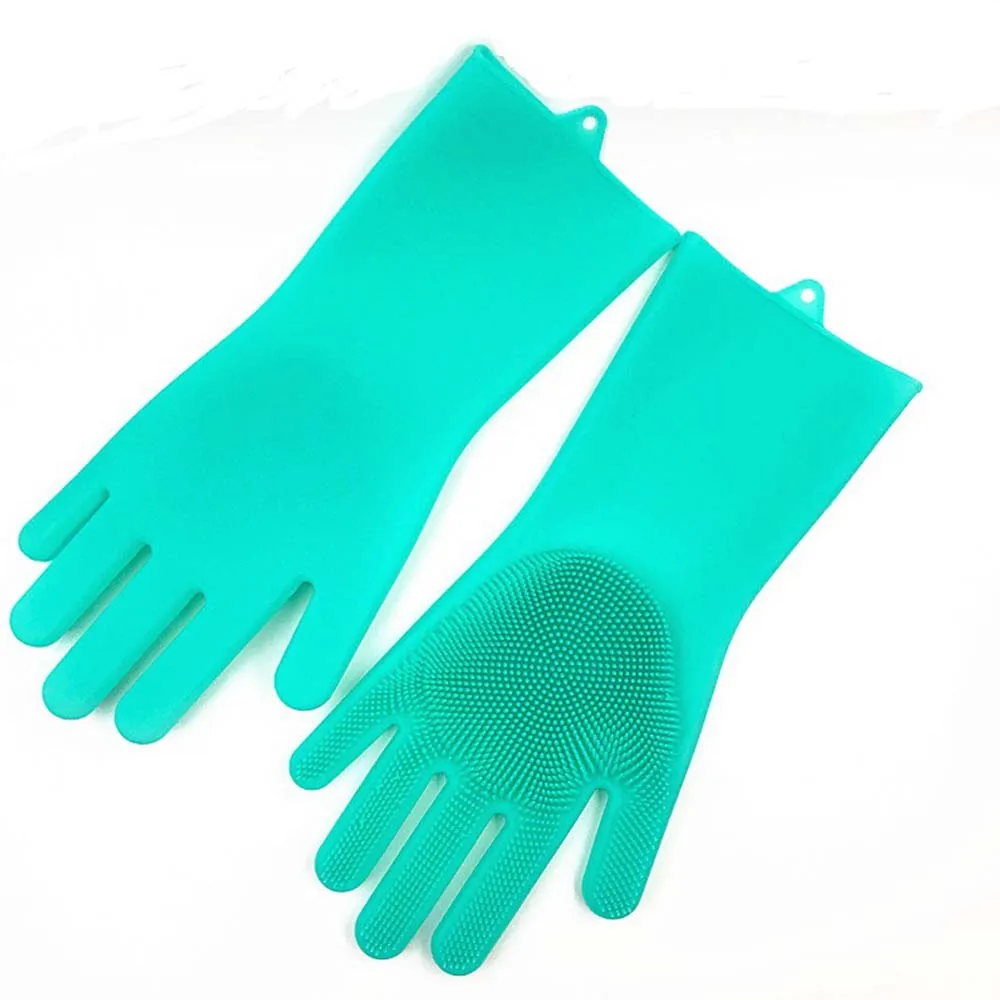 1 пара перчатки для мытья посуды силиконовые работы по дому изолированные