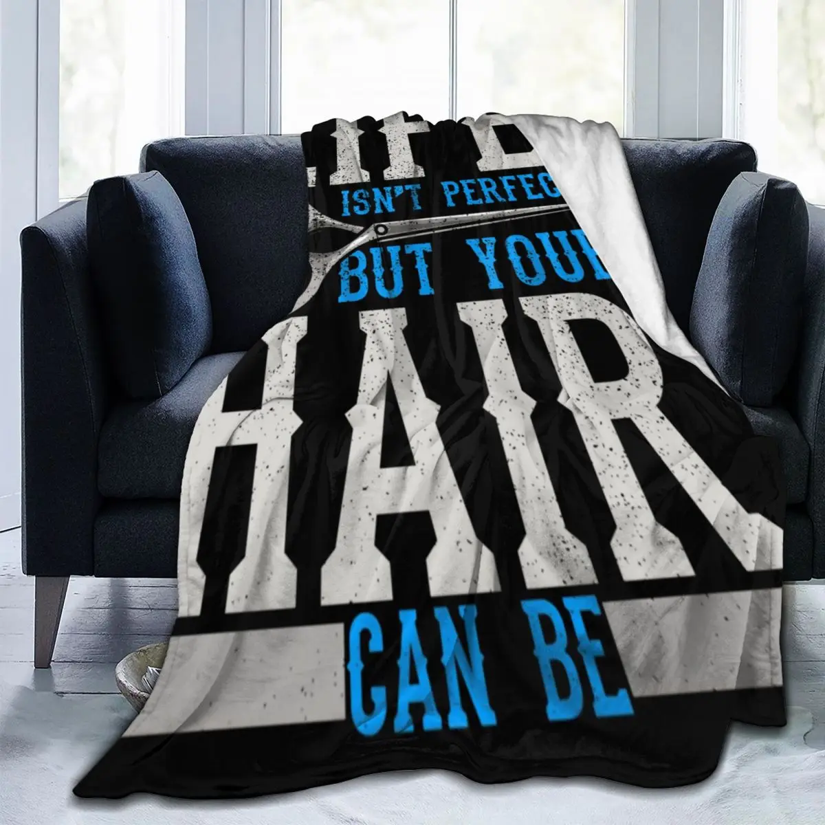 

Hairdresser Gift Barber Throw Blankets For Chair Ultra Soft Micro Flannel Blankets Christmas Gifts