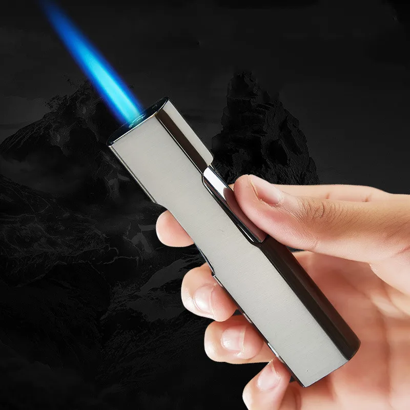 

Long Strip Windproof Creative Gas Lighter High Pressure Jet Flame Butane Inflatable Portable Cigar Lighter Smoking Gifts For Men