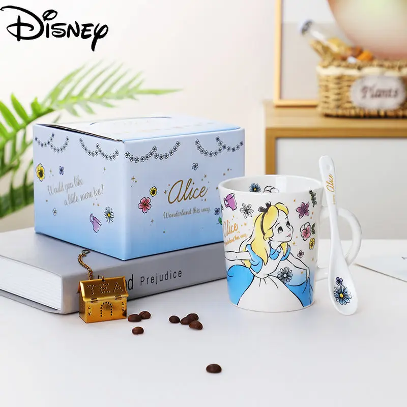 

Disney Exquisite Ceramic Material Mug Cute Cartoon Printing Milk Cup Simple Large-capacity Coffee Cup Collection Cup