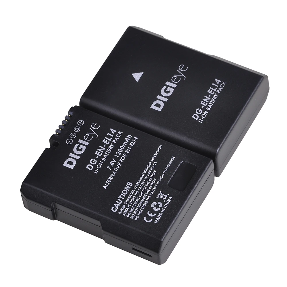 2 предмета EN-EL14 EN-EL14A Батарея + Dual Usb Зарядное устройство для Nikon D3100 D3200 D3300 D3400 D3500 D5600
