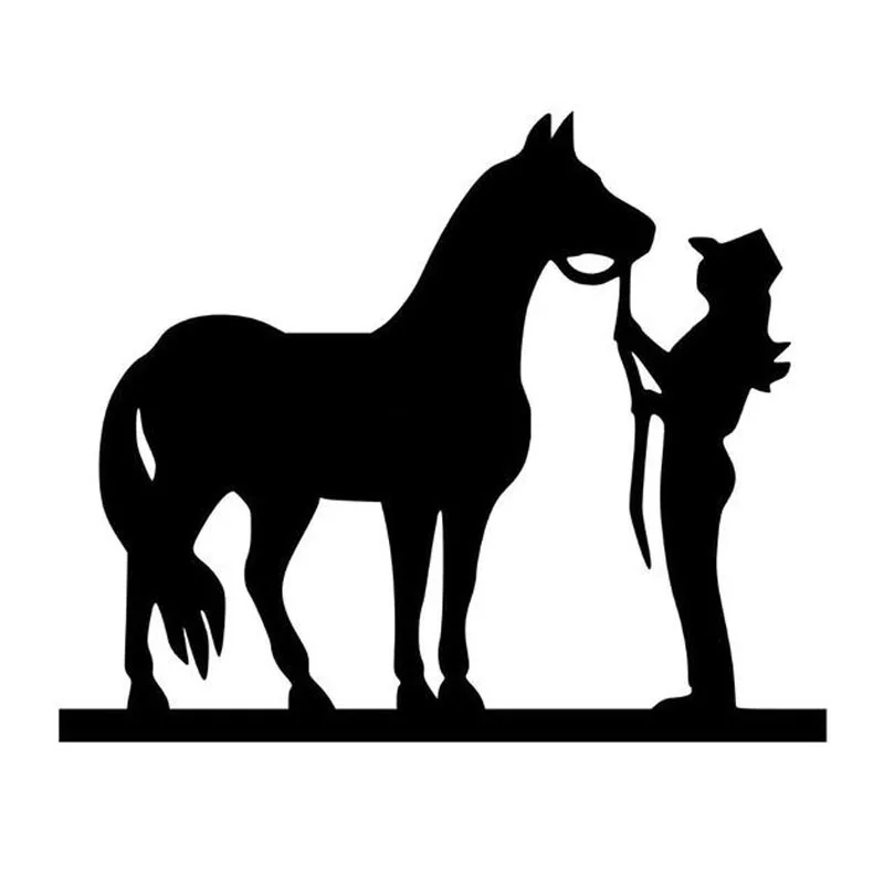 

Interesting COWGIRL AND HORSE Bumper Trunk Laptop Rear Windshield Car Stickers Motorcycle Decals Car Styling PVC15x13cm
