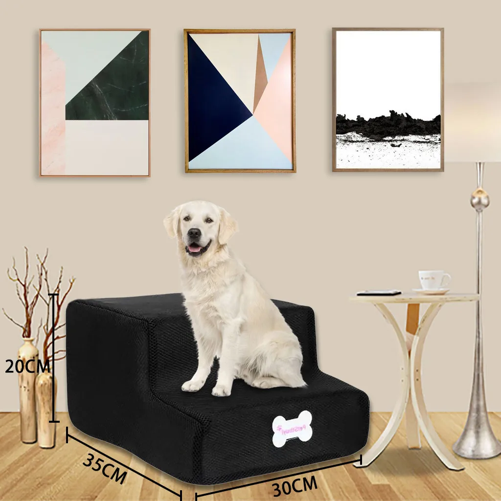 Складная кровать для домашних животных дышащая сетчатая со съемной лестницей 2