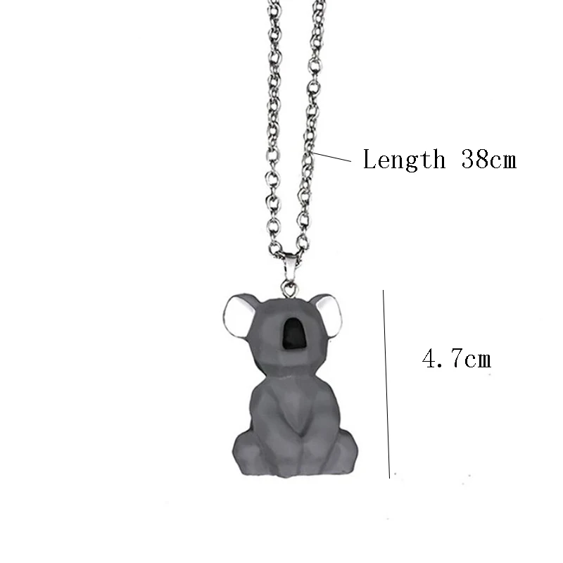 

Fashion Multicolor Transparent Bear Necklace Cute Candy Color Resin Gummy Bear Pendant Necklace Women Jewelry