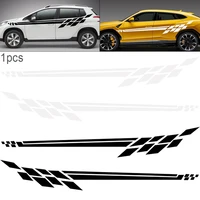 1 pair 310cm pvc car stickers and decals stripe lattice personality car racing waist line mudguard body side body stickers