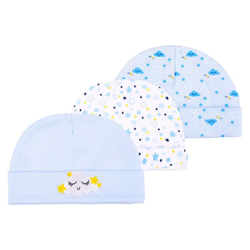 Unisex Hot Sale Baby Caps 3-pack for Boys Girls Newborn Boy Hats Infant 0-3 Months | Детская одежда и обувь