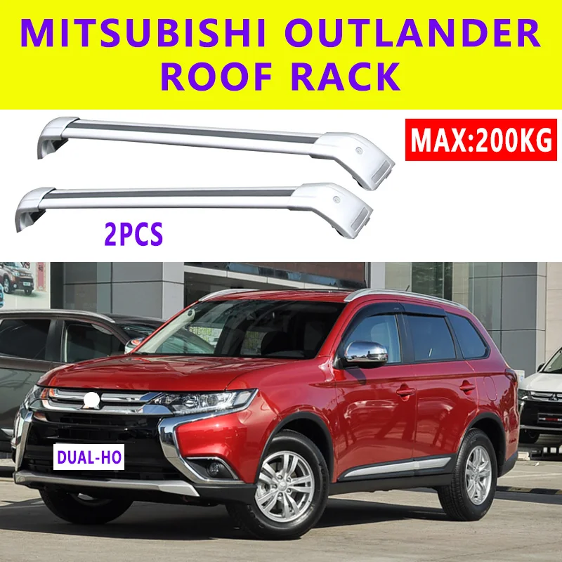 

DUAL-HO 2Pcs Roof bars For MITSUBISHI Outlander III [2012-2020] Aluminum Alloy Side Bars Cross Rails Roof Rack Luggage Carrier