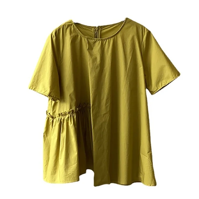 

summer round neck female shirt short sleeves women tops 0781#