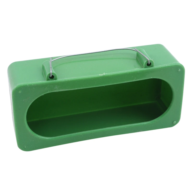 Кормовая чаша для птиц Pet Bird Parrot Inside And Outside Splash-Proof Food Bowl Trough Cage Hanging Water Tray Box Green Bathing Tub.