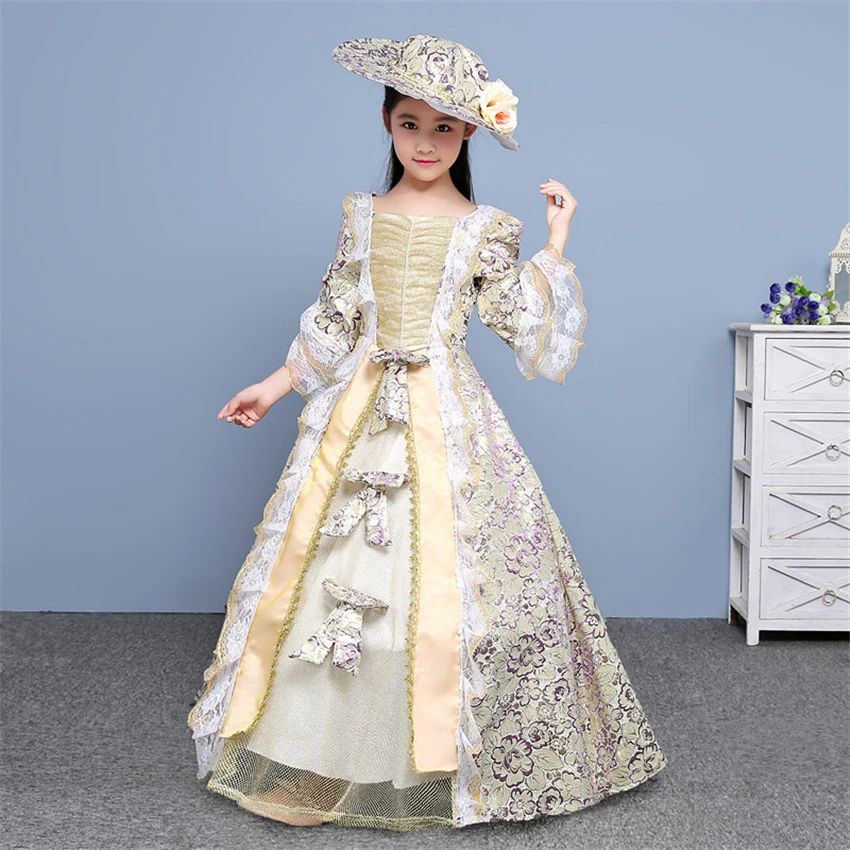 Платье принцессы средневекового дворца костюм для косплея вечеринки детей