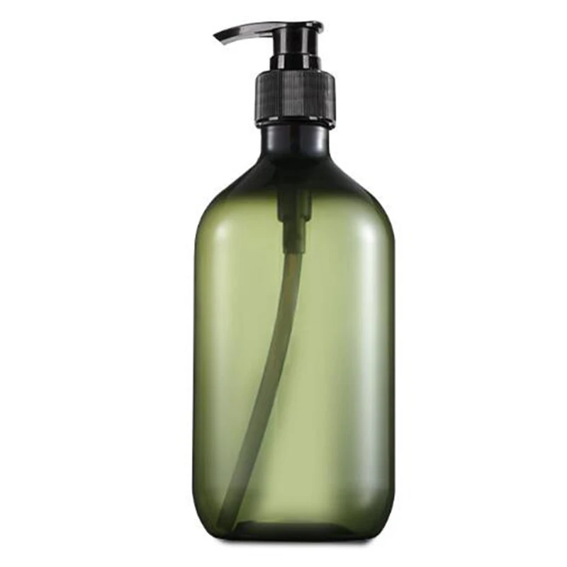 

10Pcs/Lot 500Ml Empty Green Plastic Lotion Bottle, Lotion Pump Bottle Liquid Soap PET Bottle