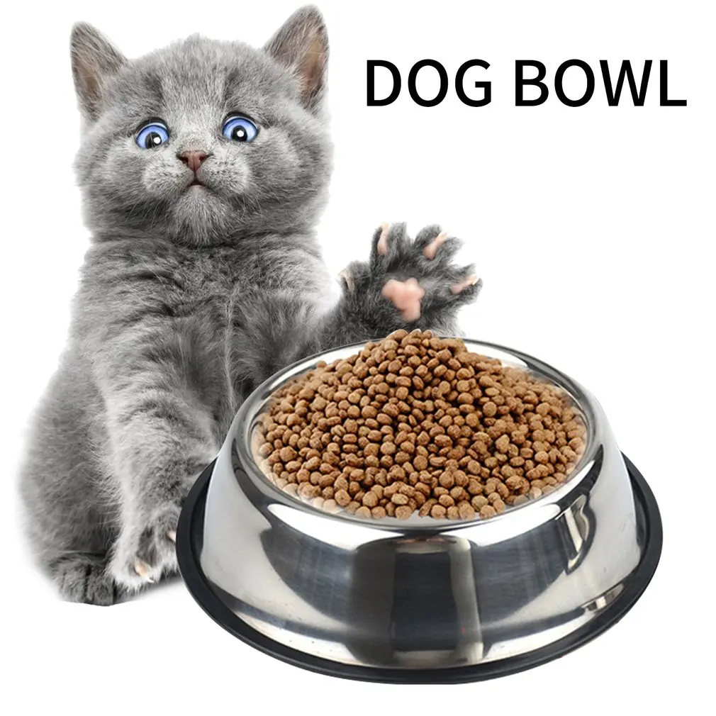 Pet Supplies Dog Cat Bowls Non-Slip Stainless Steel Travel Feeding Feeder Water Bowl For Cats Puppy Outdoor 6 Sizes | Дом и сад