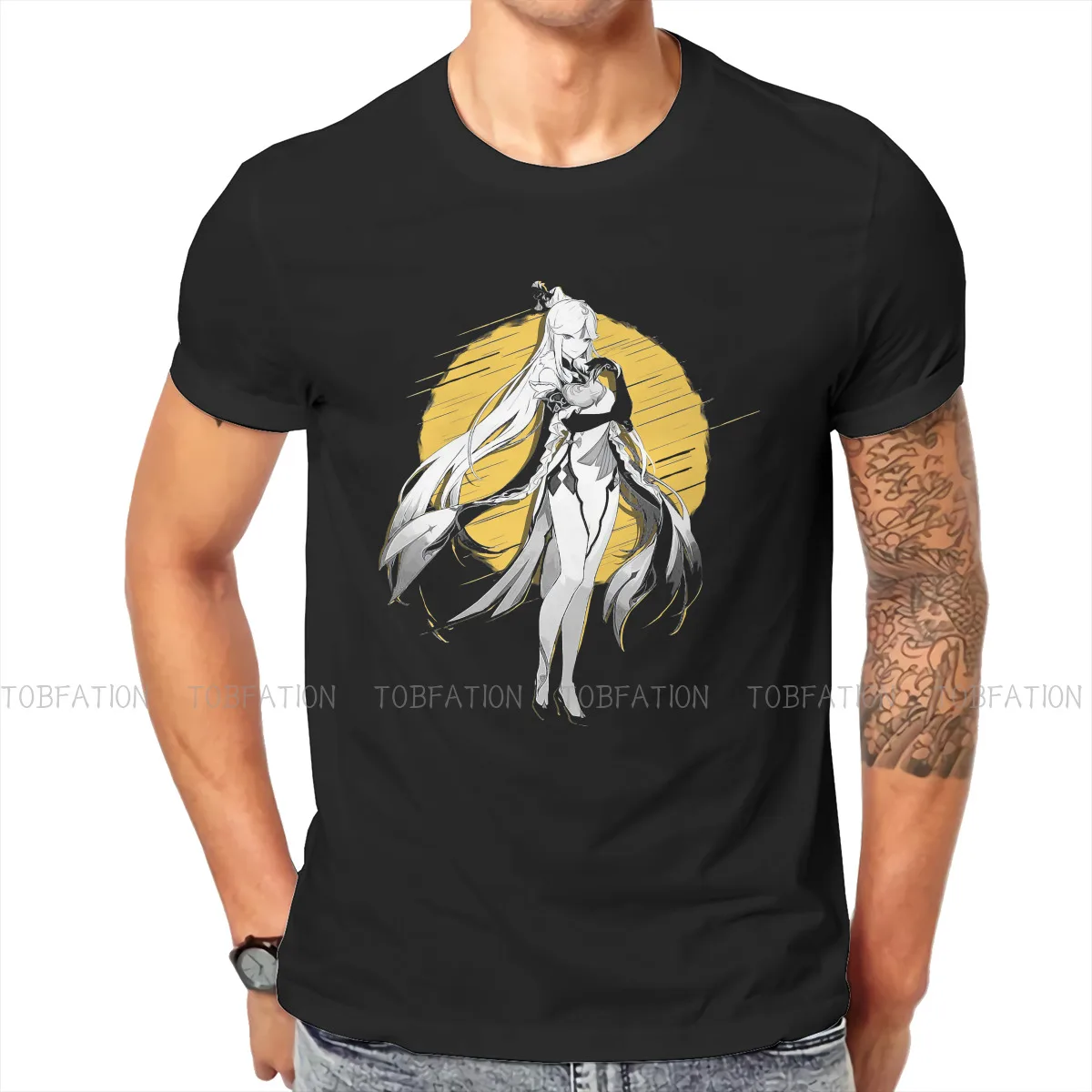 

Genshin Impact Online Role Playing Game Fashion Ningguang T Shirt Harajuku Graphic High Quality Tshirt Loose O-Neck Streetwear